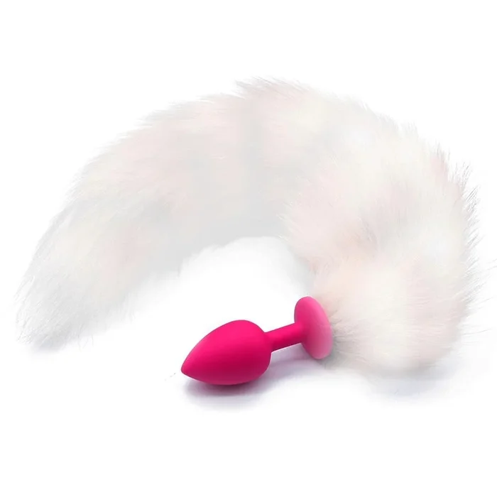 14″ Tail White Cat Silicone Plug