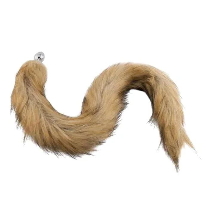 32″ Brown Fox Tail Plug