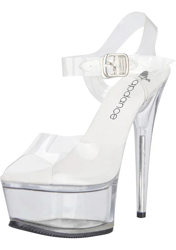6in. Clear Platform Sandal with Strap