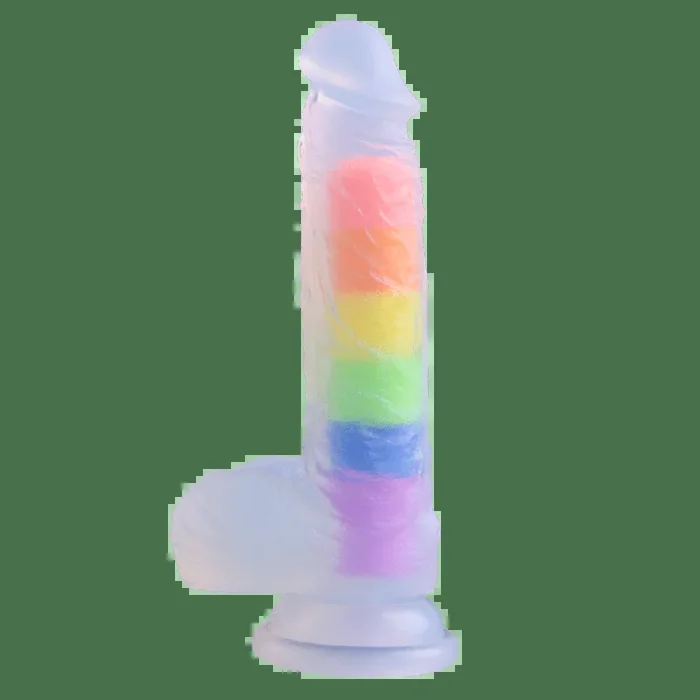 7.68 Inch Realistic Dildo with Rainbow Core