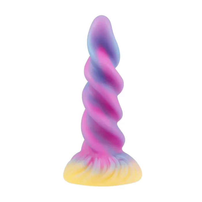 8 Inch Spiral Colorful Silicone Unicorn dildo