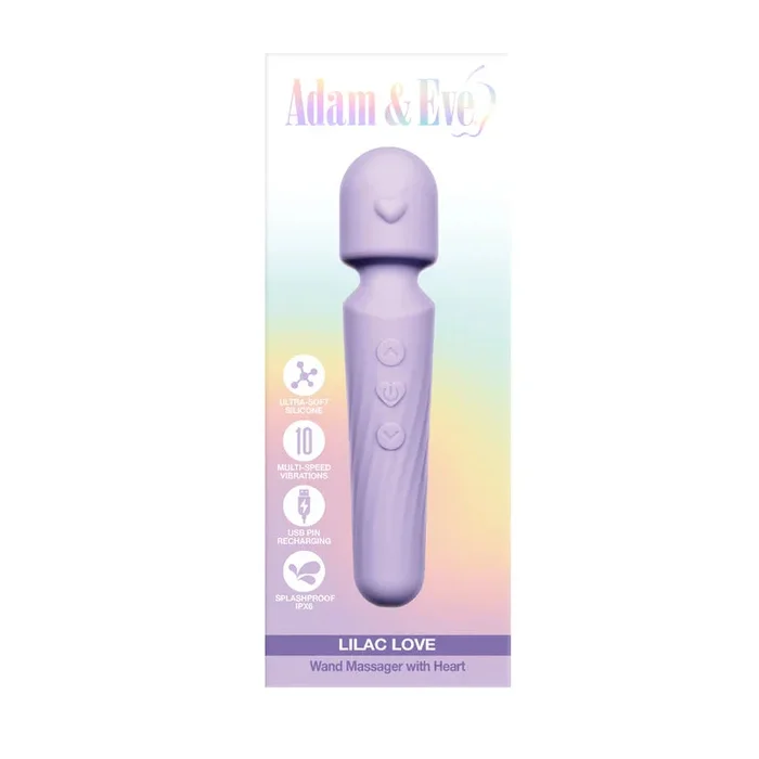 Adam & Eve Lilac Love Wand Vibrator