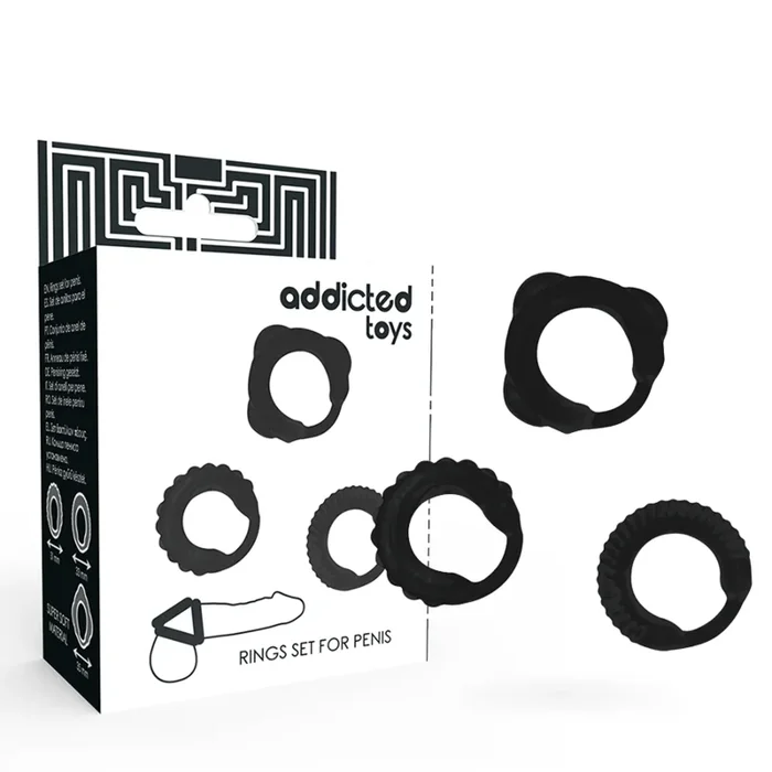 ADDICTED TOYS – C-RING SET BLACK