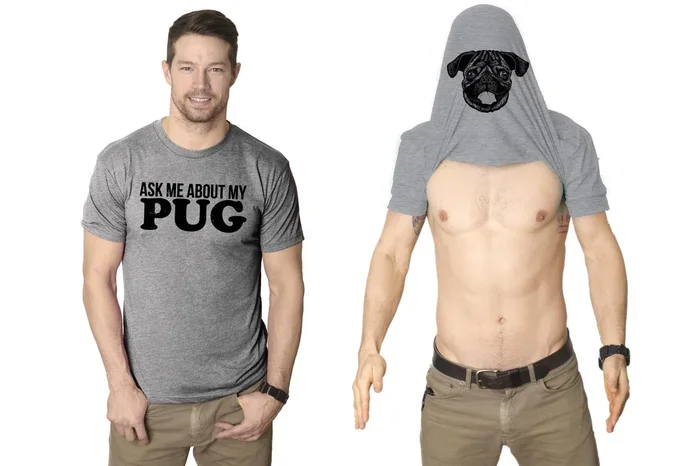 Ask Me About My Pug Flip Men’s Tshirt