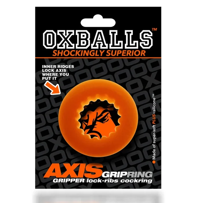Axis Rib Griphold Cockring Orange Ice