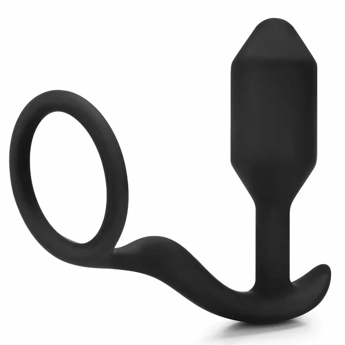 B-Vibe Vibrating Snug & Tug Weighted Anal Plug & Penis Ring – XL