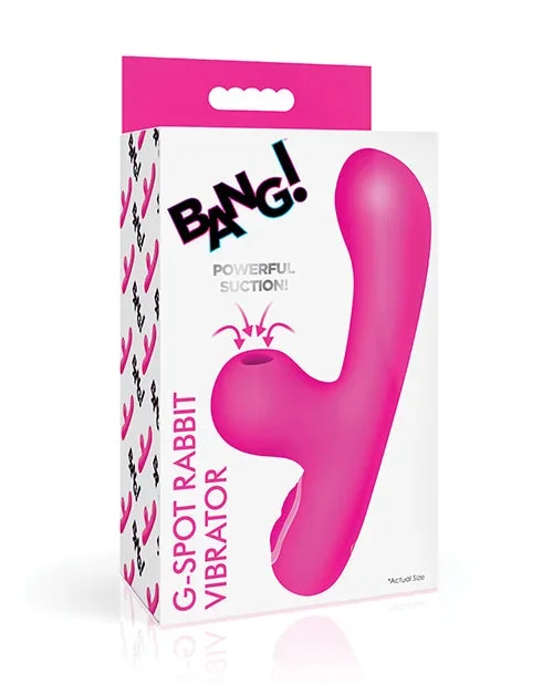 Bang! 10X G-Spot Rabbit Vibrator w/Suction – Pink