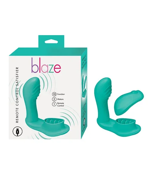 Blaze Remote Control Satisfier Vibrator – Aqua