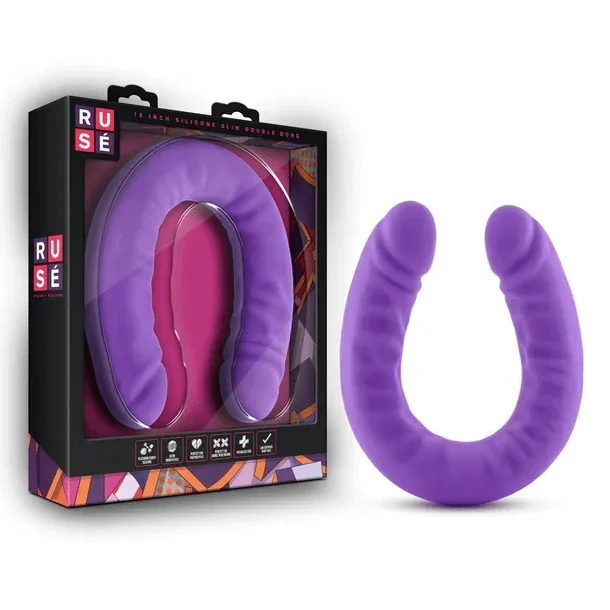 Blush Ruse 18″ Silicone Slim Double Dong