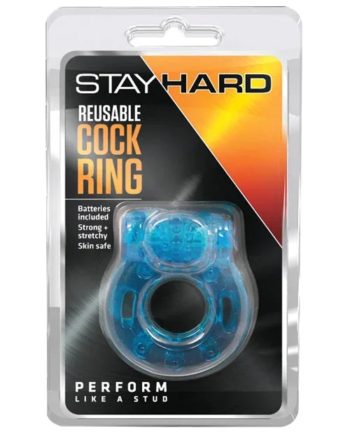 Blush Stay Hard Vibrating Reusable Cock Ring