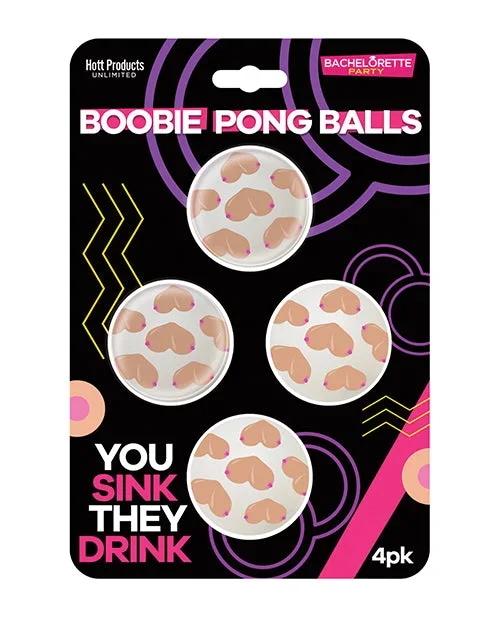 Boobie Beer Pong Balls 4 Pack For Party Drinking Games