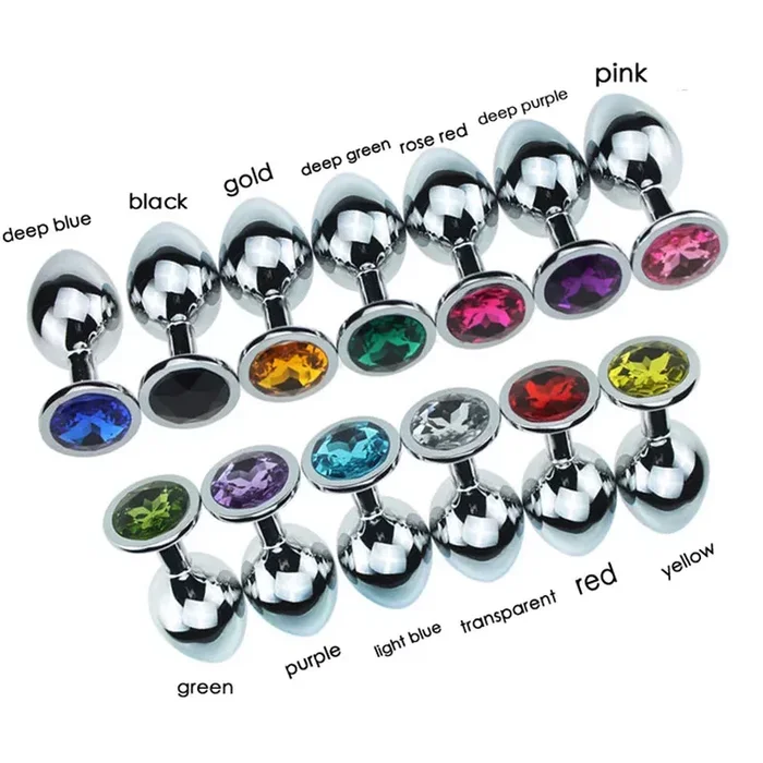 Butt Plug Trio Set with Jewels 3 Sizes and Many colors