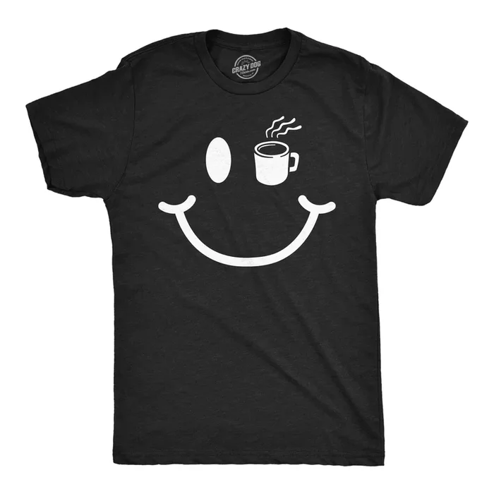 Coffee Cup Smiling Face Men’s Tshirt