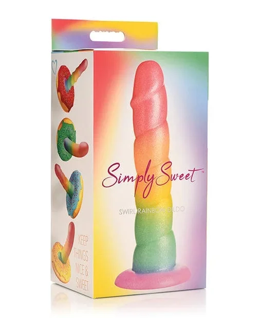 Curve Toys Simply Sweet 6.5 Inch Rainbow Dildo