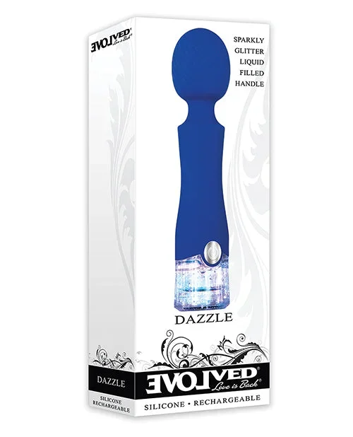 Dazzle Rechargeable Wand Vibrator – Blue