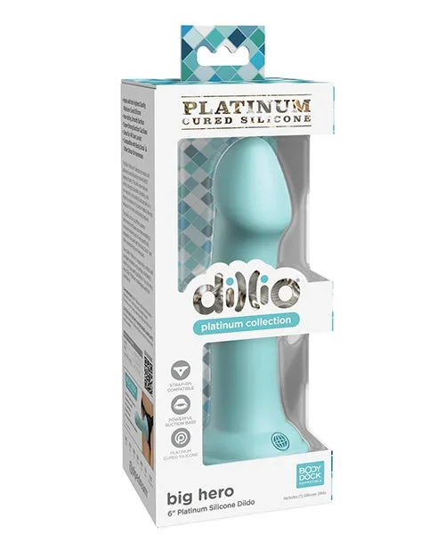 Dillio Platinum 6″ Big Hero Silicone Dildo – Teal
