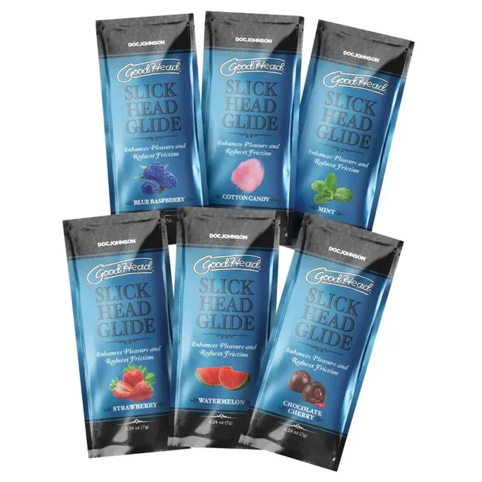 Doc Johnson Good Head Slick Head Glide Water-Based Lubricant 6 Flavours