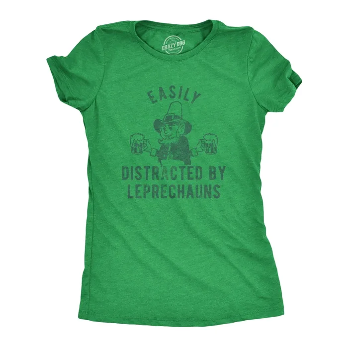 Easily Distracted By Leprechauns Women’s Tshirt