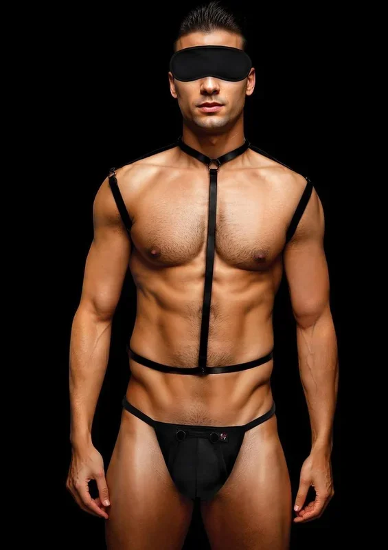 Envy 3pc Wetlook Chest Harness-M/L