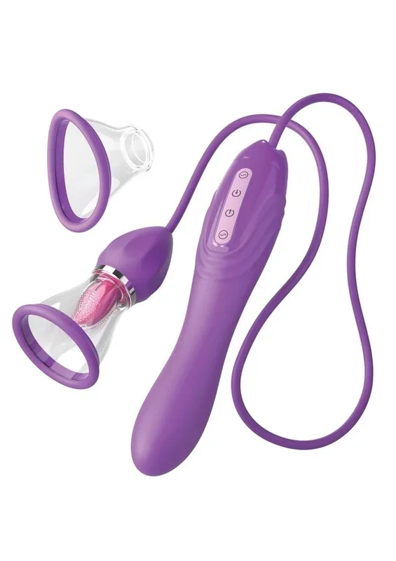 Fantasy For Her Ultimate Pleasure Max Rechargeable Silicone Vibrator with Clitoral Stimulator