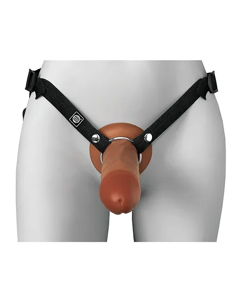 Fantasy X-Tensions Elite 8″ Silicone Hollow Strap-on w/Harness – Brown