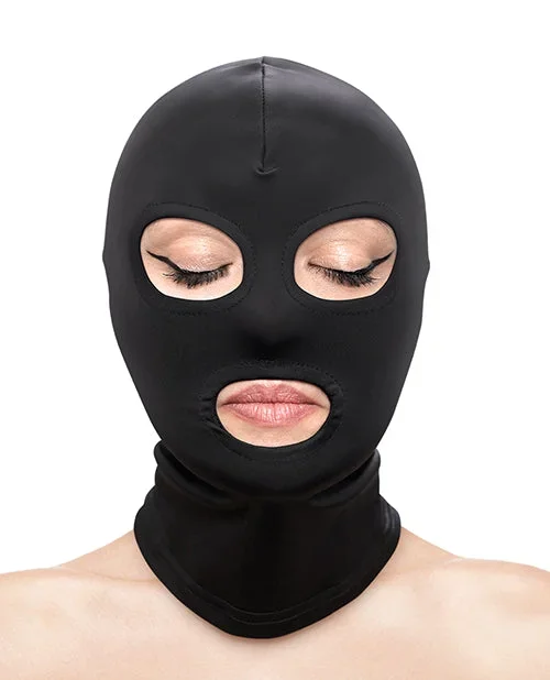 Fetish & Fashion Eyes & Mouth Hood – Black