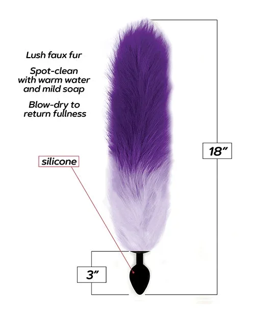 Foxy Fox Tail Silicone Butt Plug – Purple Gradient