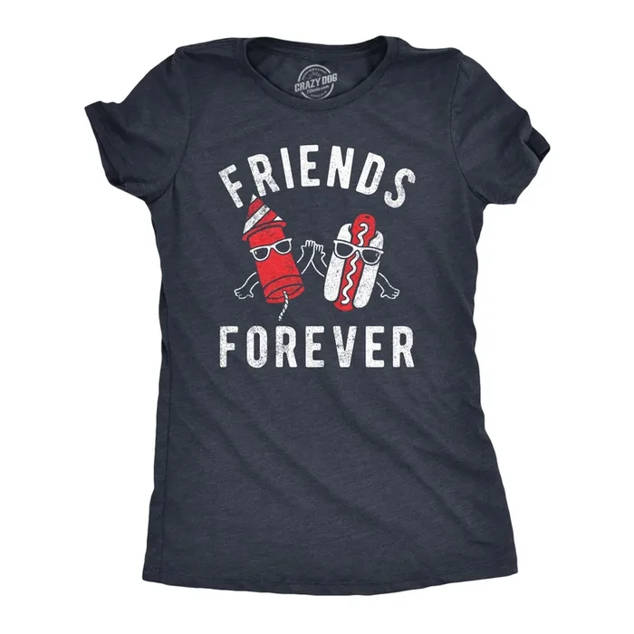Friends Forever Firecracker Hot Dog Women’s Tshirt