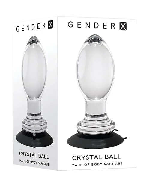 Gender X Crystal Ball Plug with suction Cup – Clear
