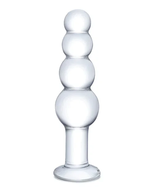 Glas 7.25″ Glass Beaded Butt Plug