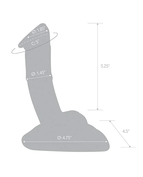 Glas 7.5″ Rideable Standing Cock w/Stability Base