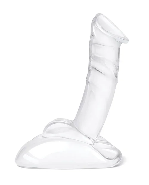 Glass 7.5″ Rideable Standing Cock w/Stability Base