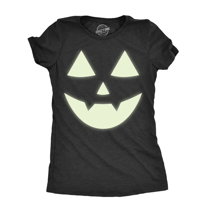 Glow In The Dark Jack O Lantern Women’s T Shirt