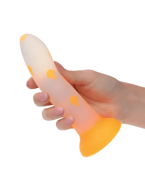Glow Stick Mushroom Suction Cup Glow-in-the-Dark Dildo – Orange