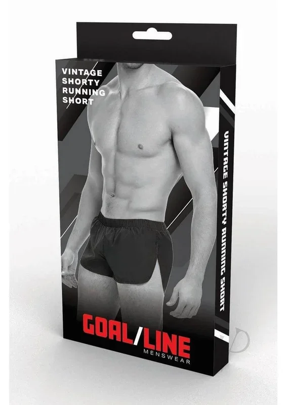 Goal Line Extreme Split Booty Shorts Black Large XLarge