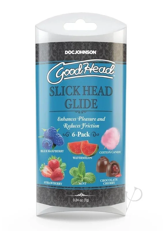 GoodHead Slick Head 6-Pack: Flavored Water-Based Lubricants for Enhanced Pleasure
