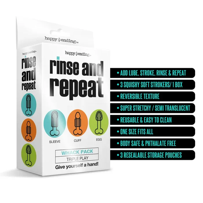 Happy Ending Rinse & Repeat Whack Pack Triple Play