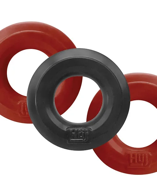 Hunky Junk C-Ring Multi Pack – Cherry/Tar Ice Pack of 3