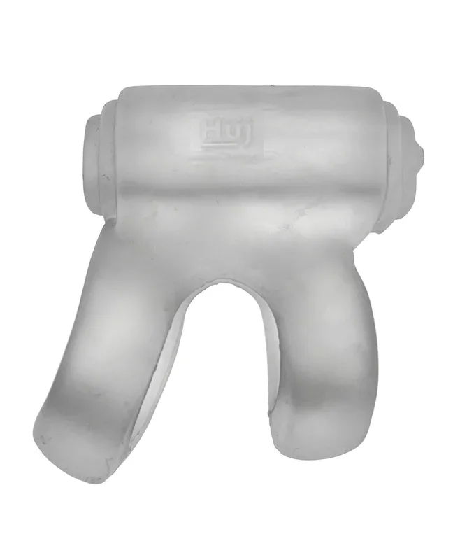 Hunky Junk Revhammer Shaft Vibe Ring – Clear Ice w/Blue Vibe