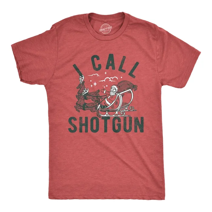 I Call Shotgun Santa Men’s T Shirt