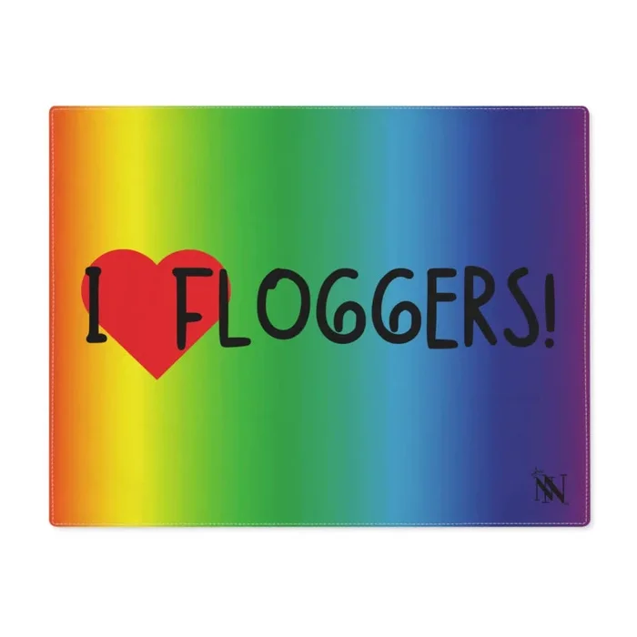 I Love Floggers Rainbow | Mix & Match Playful Fun-Flirty Lovers’ Toy Mats