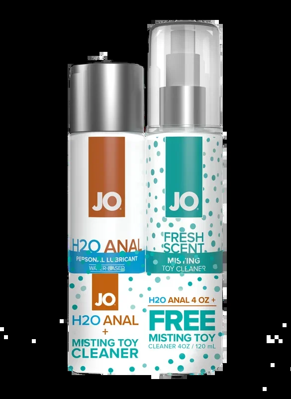 JO H2O Anal Original Lubricant 4oz + GWP JO Misting Toy Cleaner 4oz