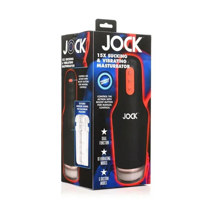 JOCK 15X Sucking & Vibrating Rechargeable Masturbator