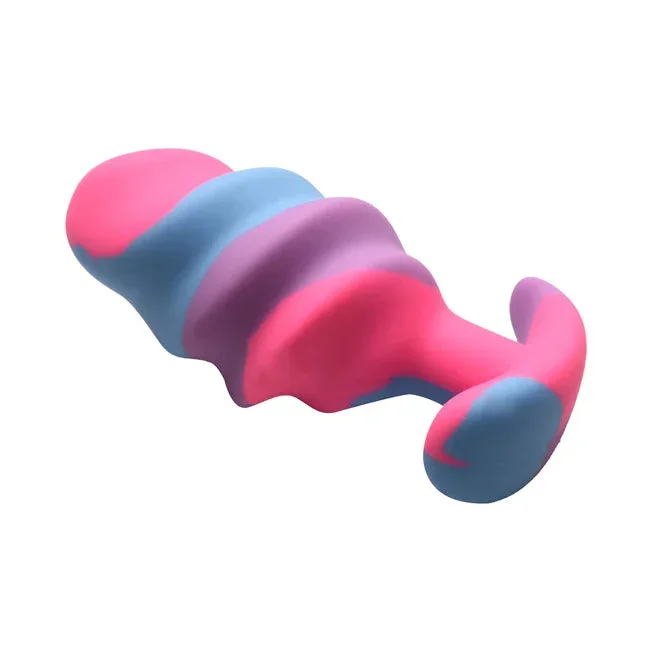 Large Unicorn Swirl Silicone Butt Plug