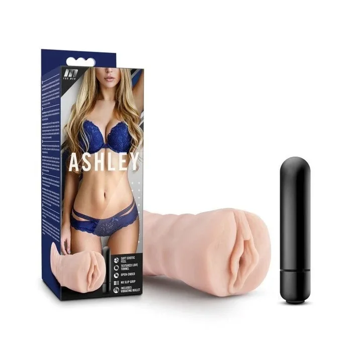 Lifelike Ribbed Vibrating Masturbator – M For Men Ashley