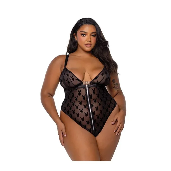 Lingerie – Playboy Bunny Charm Teddy – Black