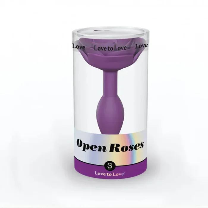 Love to Love Open Roses Silicone Anal Plug – Purple Rain (Small)
