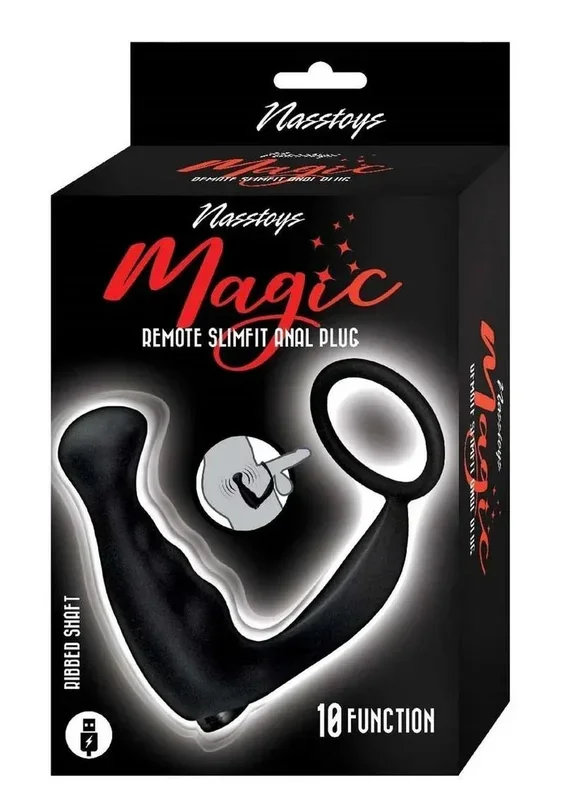 Magic Slimfit Rechargeable Silicone Anal Plug with Remote Control
