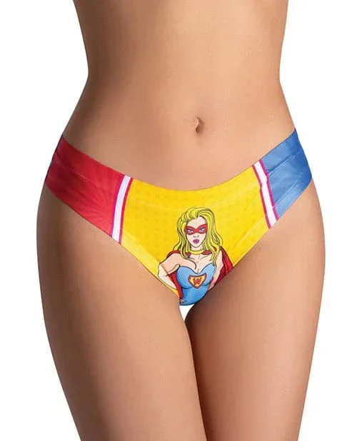 Memème Comics Wonder Girl Printed Thong