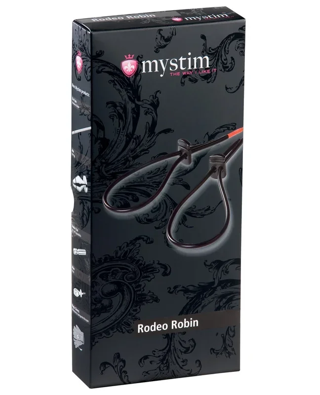 Mystim Rodeo Robin Penis And Testicle Strap Set Black
